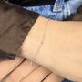 Silver Dainty Satellite Chain Stacking Bracelet, thumbnail 2 of 4
