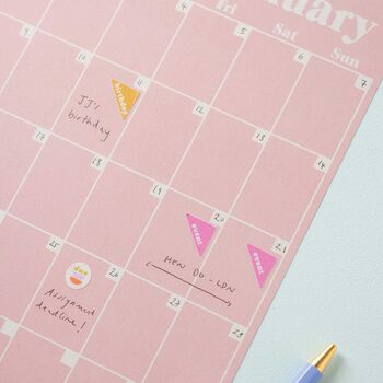 A4 Monthly Undated Wall Planner | 12 Pages | Pastels, 3 of 10