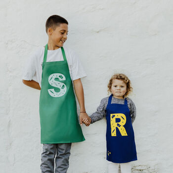 Personalised Kids Letter Baking Apron, 5 of 8