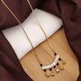 Indian Nazaria Gold Mangalsutra Stone Necklace, thumbnail 4 of 4