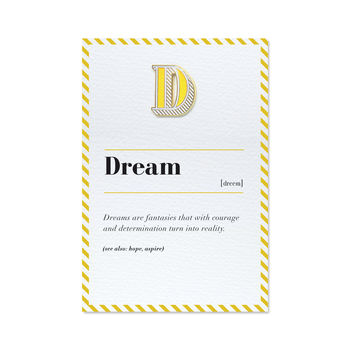 D Is For Dream Pin Badge And Card, 4 of 5