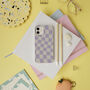 Purple Check Eco Friendly, Biodegradable Phone Case, thumbnail 6 of 7