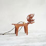 Leather Reindeer Christmas Ornament, thumbnail 3 of 5