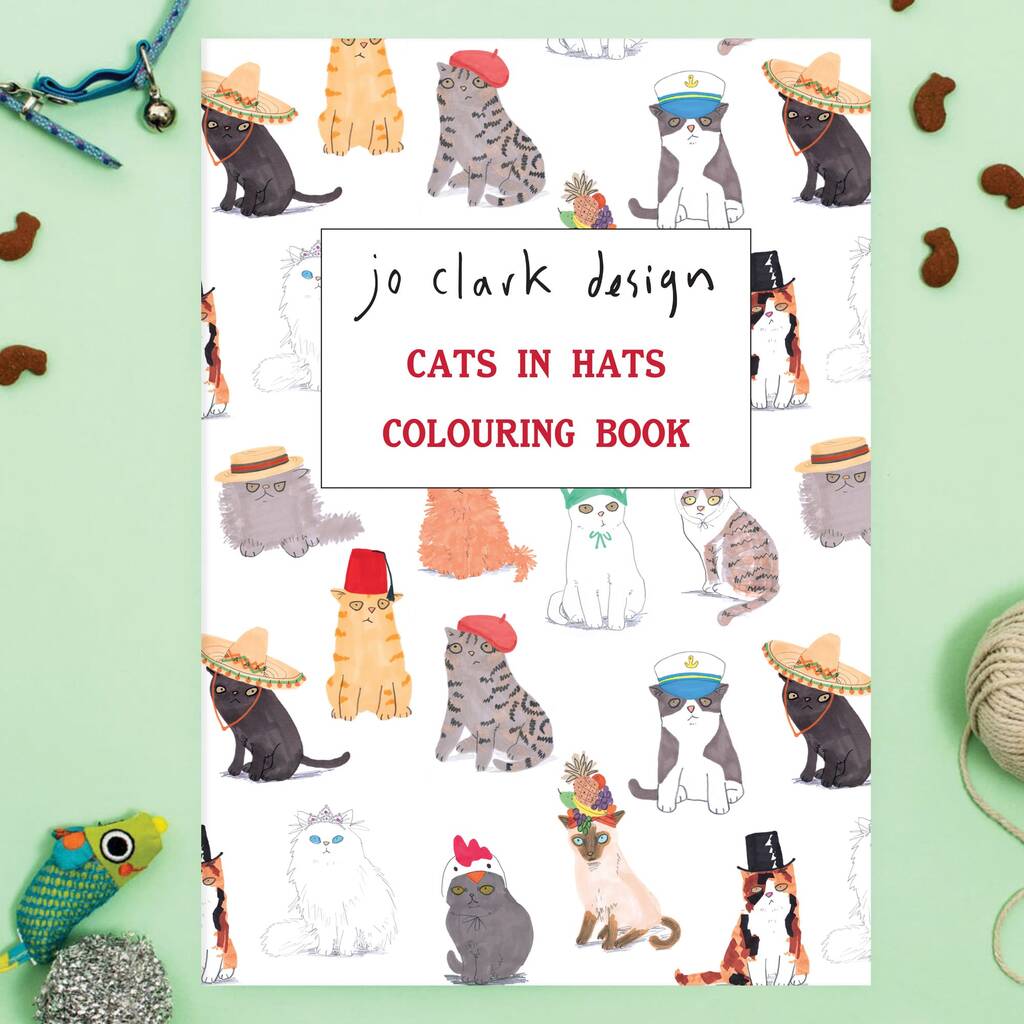 Colouring Book Cats In Hats, 1 of 9