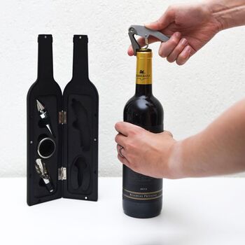 Five Piece Luxury Wine Accessory Bottle Gift Set, 2 of 5