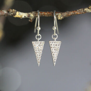 Modern Triangle Earrings In Gold, Silver, Rose Gold, 5 of 11