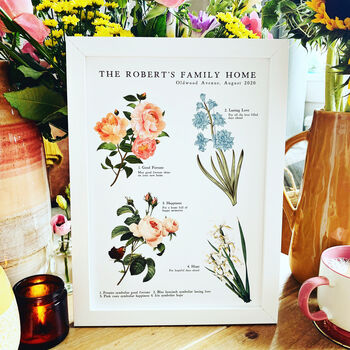 New Home Botanical Personalised Print, 2 of 5