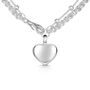 Rope Chain Heart Urn Ashes Bracelet Sterling Silver, thumbnail 3 of 7
