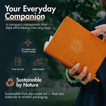 Orange Tiger A4 Journal With Strap, Bookmark And Pen Holder, 3 of 8