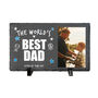 Personalised The World's Best Dad Photo Slate With Stand 30 X 20cm, thumbnail 5 of 6