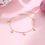 Sterling Silver Moon And Cz Star Bracelet, thumbnail 3 of 11