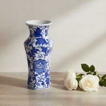 Dutch Blauw Vase Emmen White Blue Porcelain Ceramic, 2 of 6