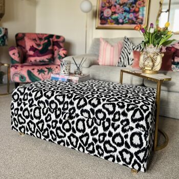 Coffee Table With Storage In Leopard Print, 4 of 6