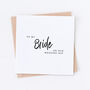 Bride Wedding Bridal Card, thumbnail 1 of 3