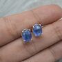 Kyanite Stud Earrings: Sterling Silver Or Gold, thumbnail 3 of 6