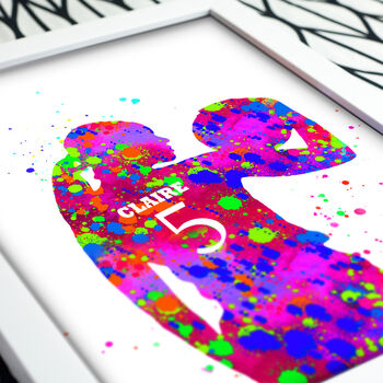 Personalised Women's Basketball Player Print, 3 of 5