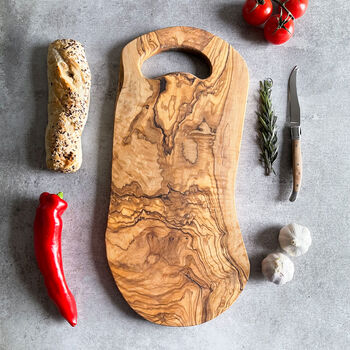 Rustic Olive Wood Chopping Board, 5 of 8