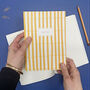 Mustard Stripe Notebook, thumbnail 1 of 7