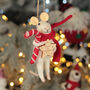 Personalised Felt Mouse Baby's 1st Christmas Tree Decoration, thumbnail 1 of 3