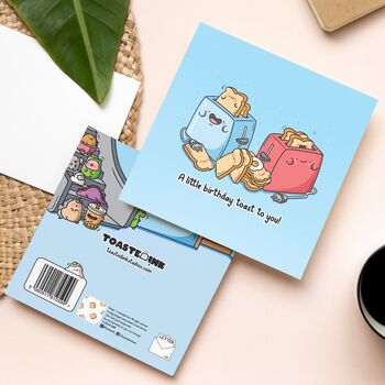 Toast Birthday Card | Cute Greeting Cards, 3 of 4