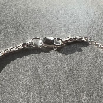 Snake Chain Bracelet In Woven Sterling Silver, 3 of 4