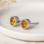 Sterling Silver November Birthstone Stud Earrings – 7mm, thumbnail 1 of 6