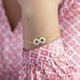 Personalised Infinity Bracelet With Pearl Detail, thumbnail 9 of 11