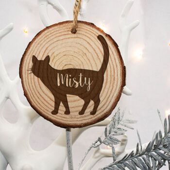 Personalised Natural Pine Wood Christmas Decoration, 11 of 12