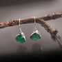 Pear Shape Green Onyx Earrings, thumbnail 1 of 4