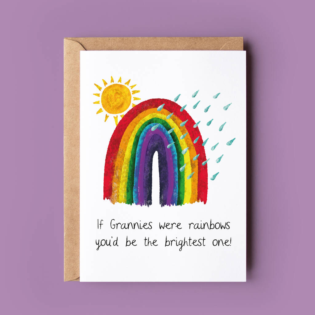 Rainbow Personalised Mother's Day Card Or Birthday Card By So Close ...