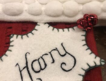 Personalised Handmade Merino Christmas Stocking, 9 of 9