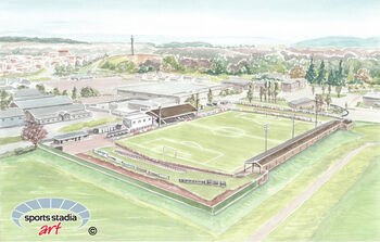 Elgin City Fc Borough Briggs Stadium Art Print, 2 of 3
