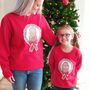 Personalised Wreath Family Christmas Jumper, thumbnail 2 of 6