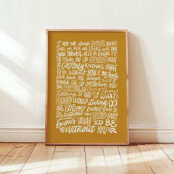 God Only Knows Print, The Beach Boys, Song Lyrics Print, 5 of 12