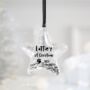 Personalised Pet's First Silver Star Christmas Bauble, thumbnail 2 of 4