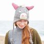 Donkey Hand Knitted Woollen Animal Hat, thumbnail 1 of 5