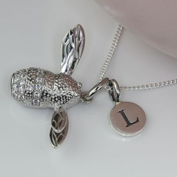 Personalised Bumblebee Silver Necklace, 4 of 5