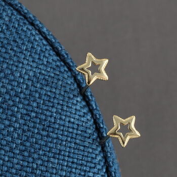 'Friends Stars' Sterling Silver Cutout Star Earrings, 7 of 7