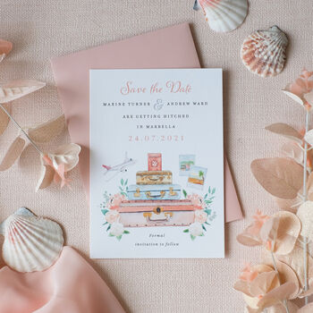 Travel Save The Date Cards For Destination Wedding, 3 of 7
