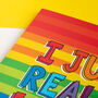 I Just Really Love Lists A5 Rainbow Stripe Notebook, thumbnail 4 of 10