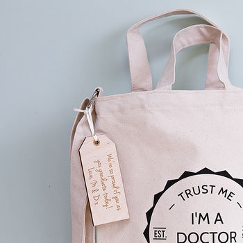 'Trust Me, I'm A Doctor' Ph D Student Tote Bag, 2 of 3