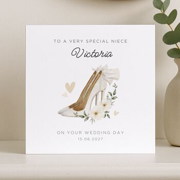 Personalised Niece On Your Wedding Day Card, 7 of 8