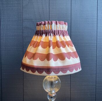 Dolly Raspberry Scallop Scrunchie Lampshade, 3 of 4