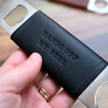 Personalised Leather Bottle Opener, 3 of 9