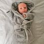 Personalised Baby Bear Ears Hooded Dressing Gown, thumbnail 1 of 2