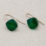 Green Onyx Sterling Silver Earrings, thumbnail 2 of 8