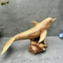30cm Hand Carved Playful Dolphin Figurine Home Decor, thumbnail 12 of 12