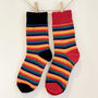 Two Pack Of Striped Socks In Box, thumbnail 3 of 4