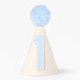 Custom Age Or Letter Almond And Powder Blue Party Hat, thumbnail 1 of 4