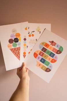 Illustrative Educational Art Print For Kids With Ice Cream Of Colours, 3 of 5